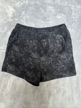 Men’s Black Mineral-Wash Athletic Shorts with Drawstring